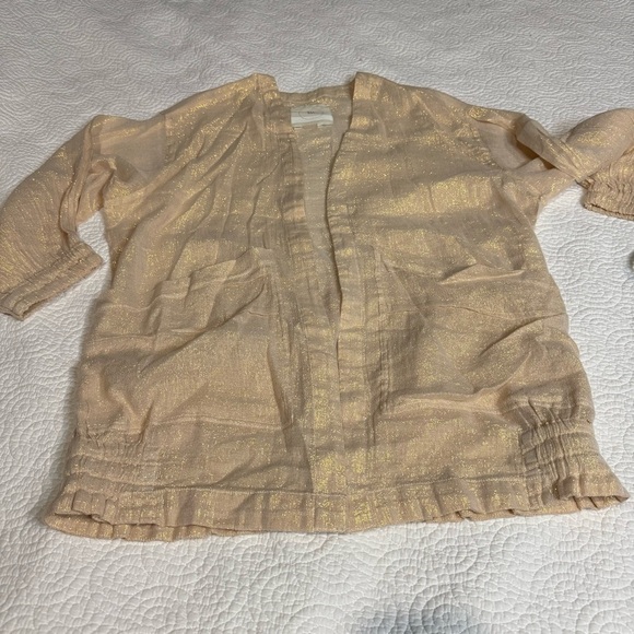 Hei Hei Daybreak Shimmered Kimono Jacket Size XS-S Gold Anthropologie - Picture 16 of 16
